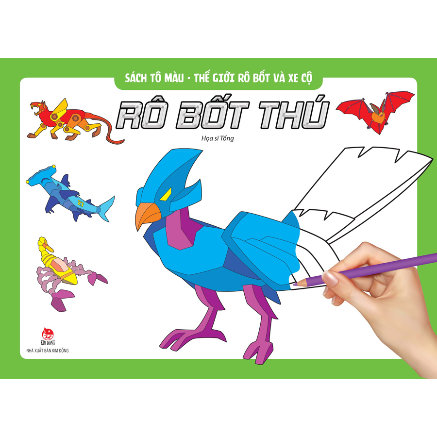 Combo Sách Tô Màu - Thế Giới Rô Bốt Và Xe Cộ