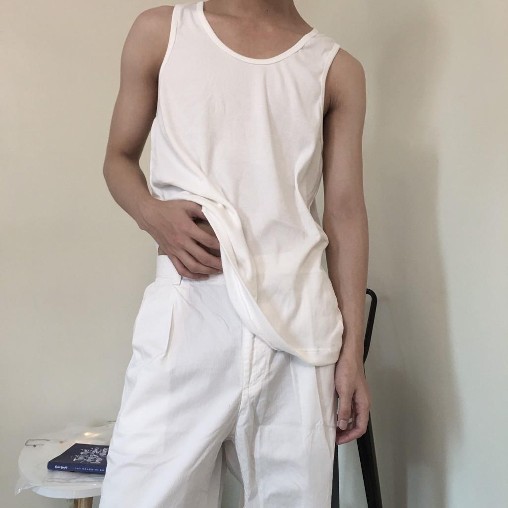 Áo ba lỗ chất Tăm Cotton 100% hàng thiết kế Nam Nữ Big Size 80kg