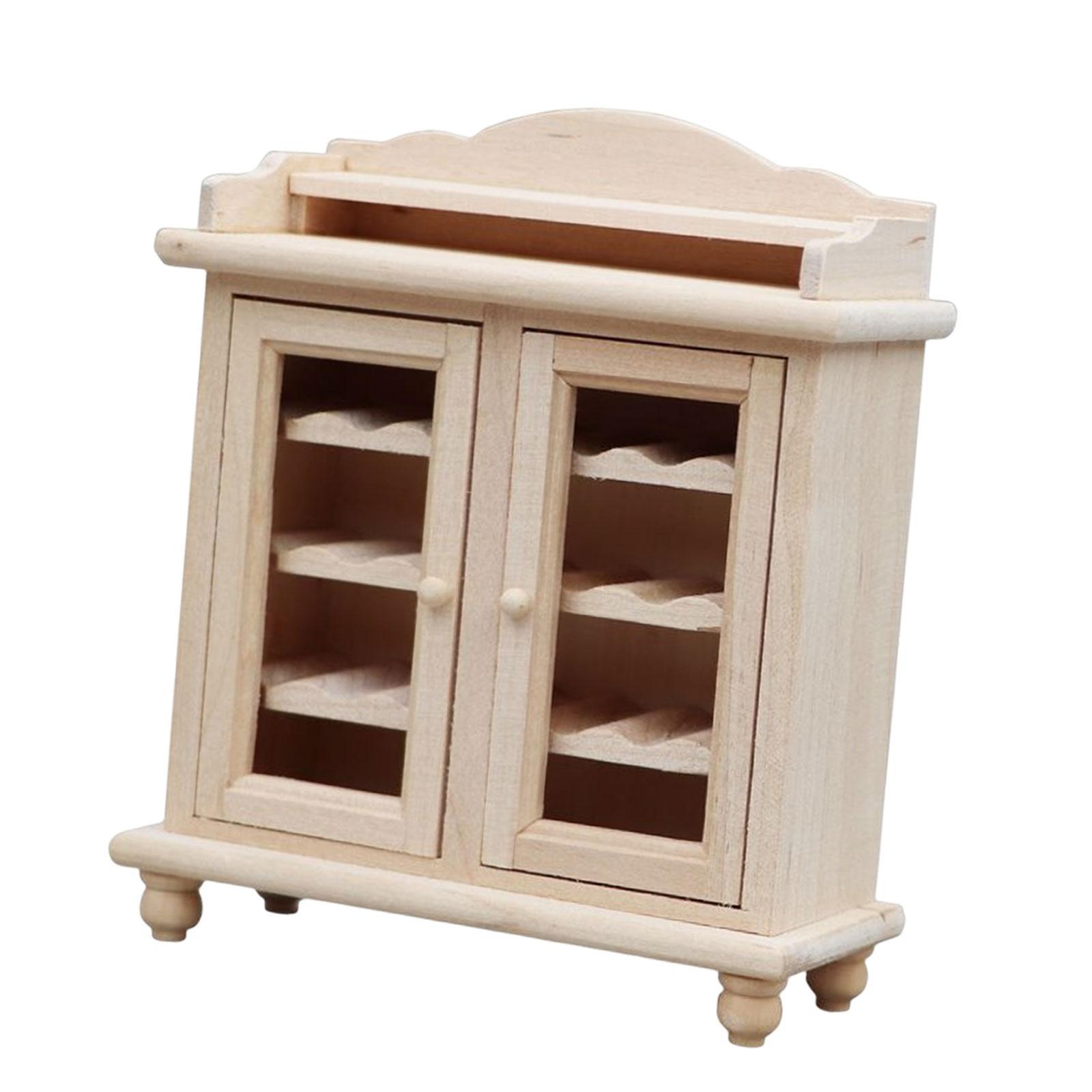 1:12 Scale Dollhouse Bookshelf 1/12 Dollhouse Bookcase Cabinet for Dollhouse