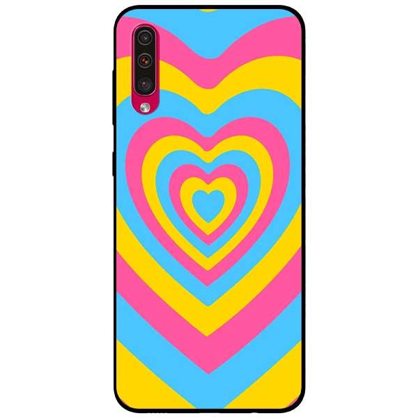 Ốp lưng dành cho Samsung Galaxy A90 - Tim Cầu Vồng
