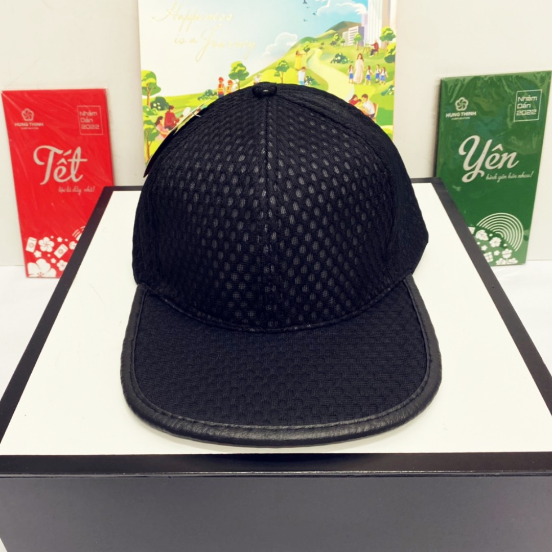 Mũ SnapBack Đen Trơn Phối Lưới Thoáng Mát .