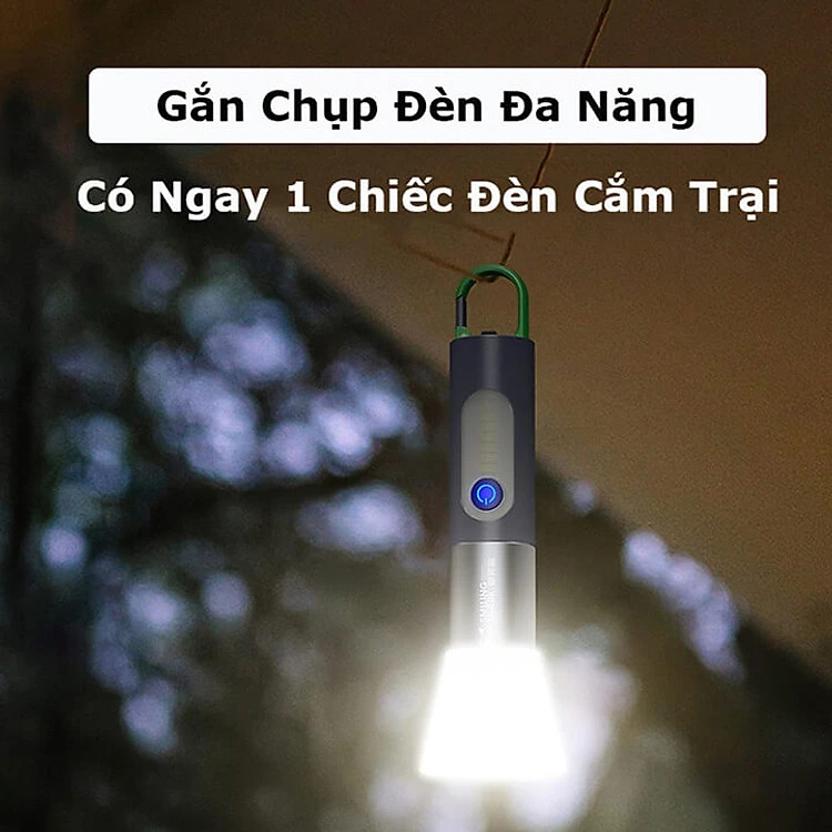 Đèn pin cầm tay siêu sáng chiếu xa 200m Zoom xa gần, Đèn pin Led cầm tay có móc treo, pin trâu, chống thấm nước IPX4-XST836 - Hàng chính hãng