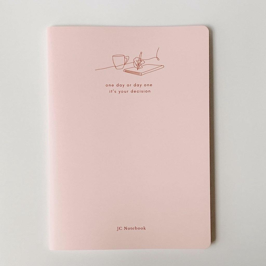 Tập vở dot grid, line kẻ dòng, vở take note ruột caro, pastel notebook by JC, tập viết bài size B5 màu hồng