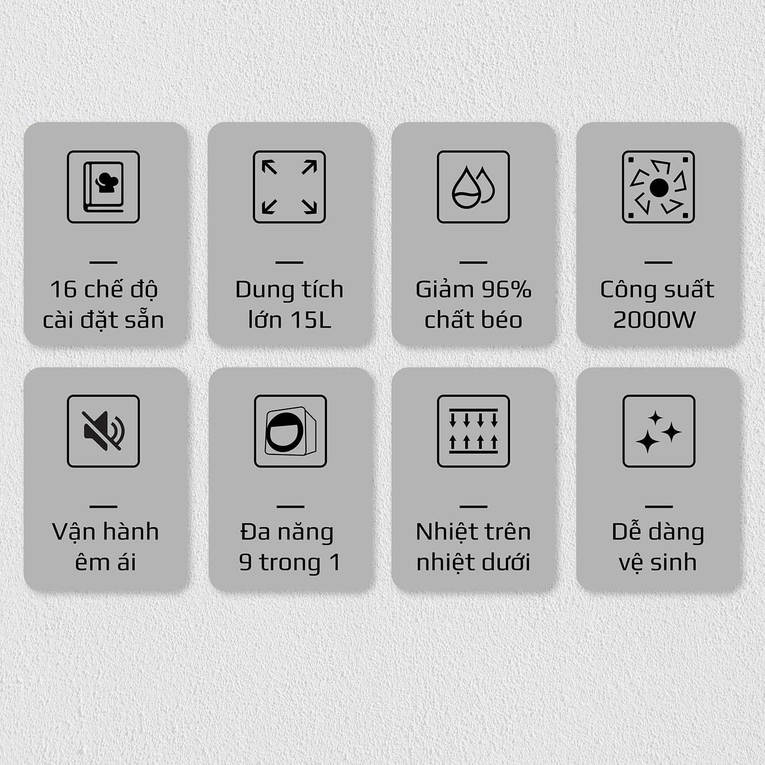 Nồi Chiên Không Dầu OLIVO AF15 16 Chức Năng - Dung Tích 15L - Công Suất 2000W - Thương Hiệu Mỹ