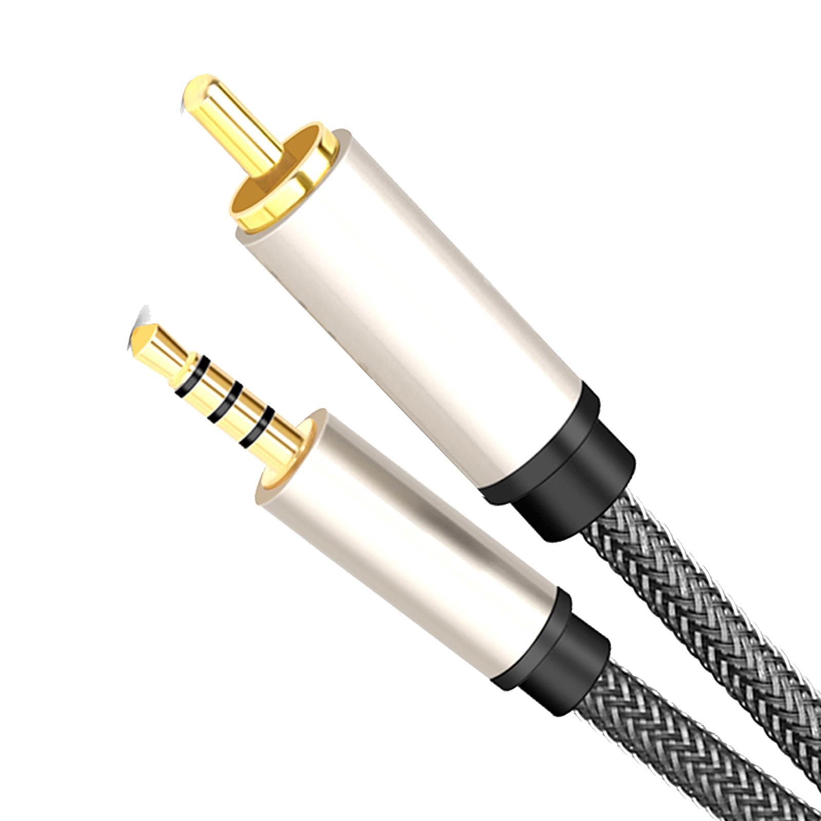 Digital Coaxial Audio Video Cable RCA to 3.5mm Lossless Jack Male Auxiliary Input Adapter Extension Coaxial Cable for Home Stereos, HDTV