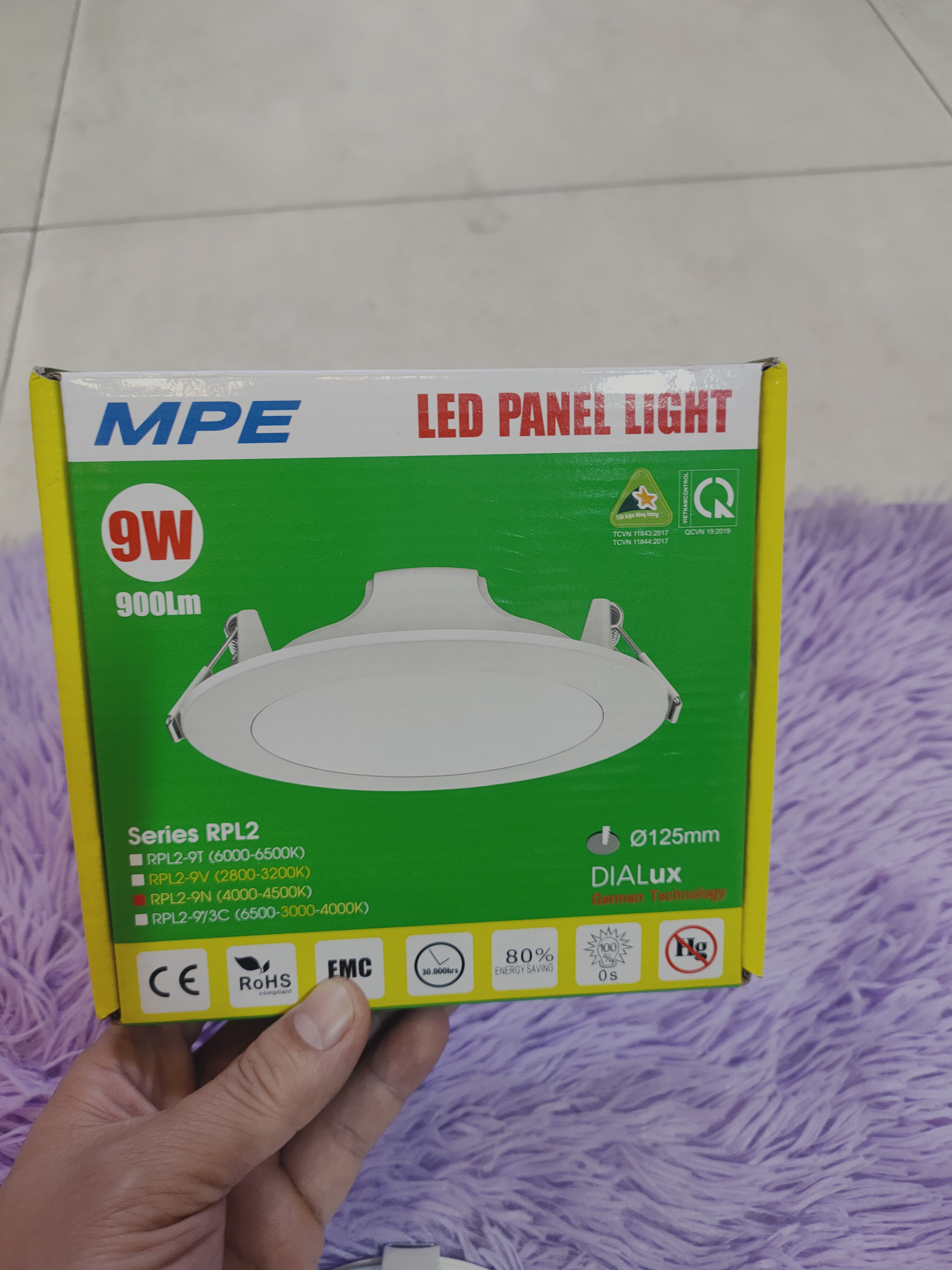 Âm trần MPE d125/147-9w