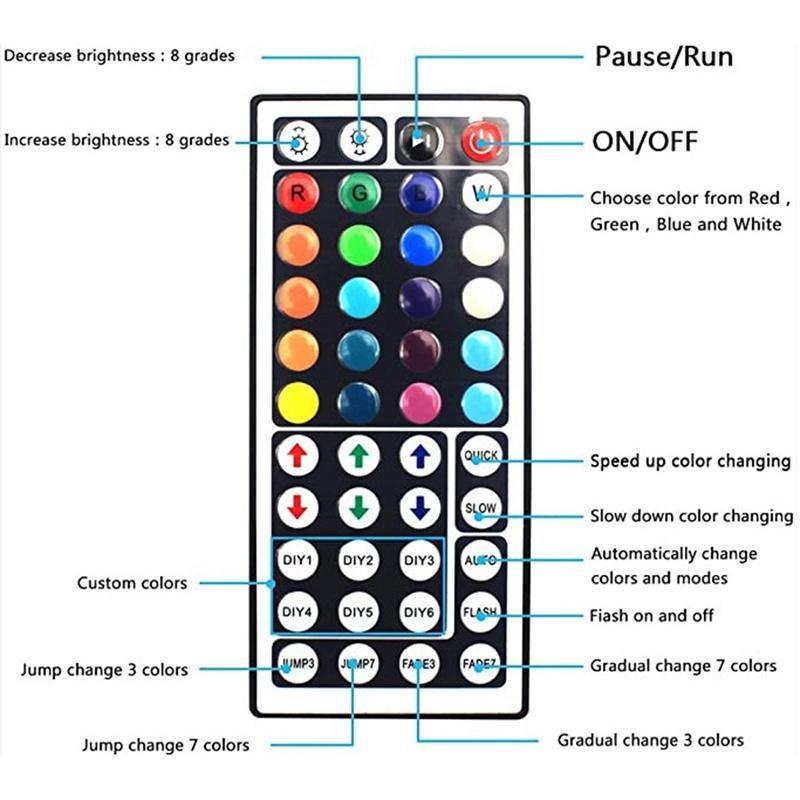 Dây Đèn LED 600 Bóng RGB Dài 10m Kèm Điều Khiển Từ Xa Trang Trí Phòng Ngủ