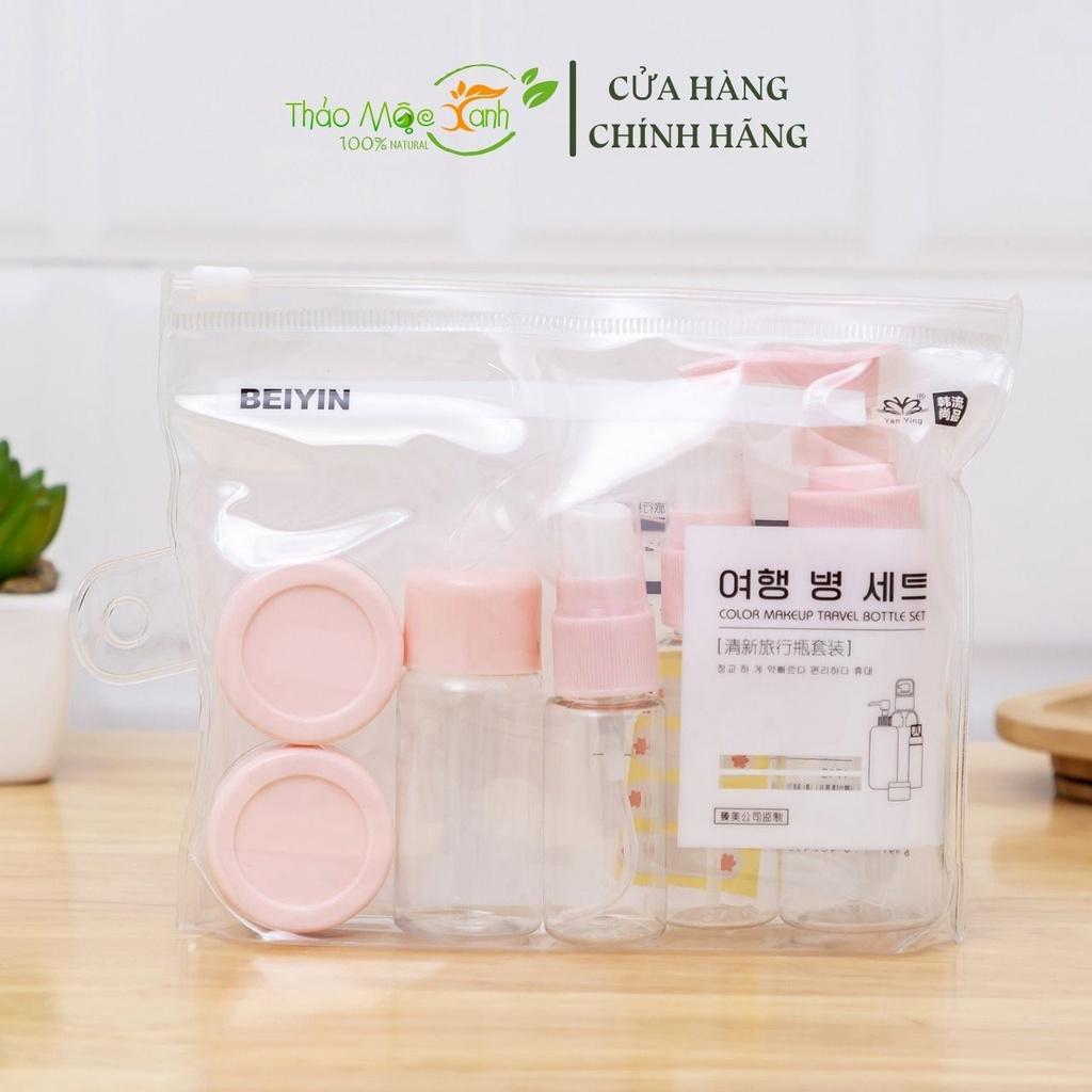 Bộ chiết mỹ phẩm 7 món kèm túi
