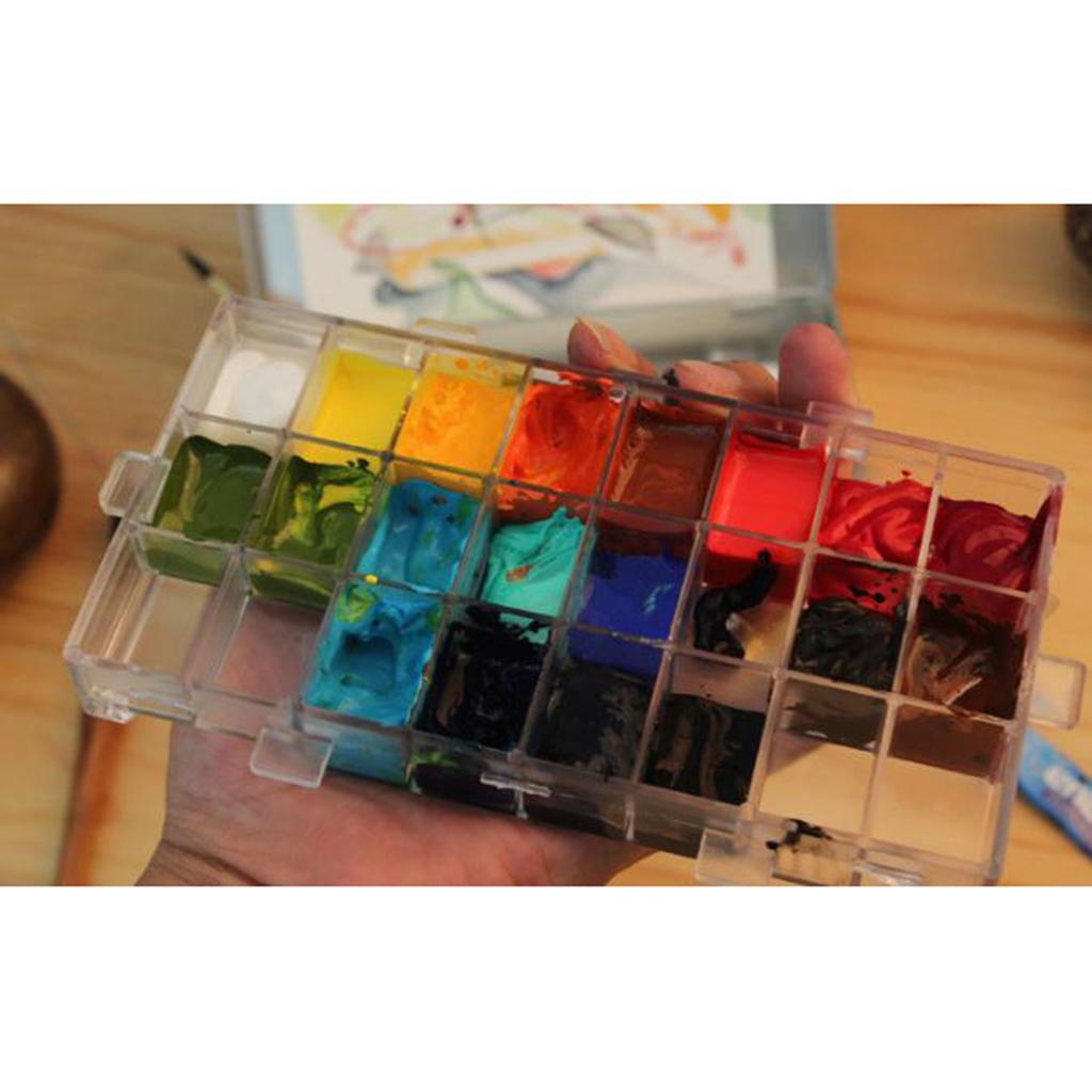 Durable Watercolor Box Palette Paint Case for Gouache Storage