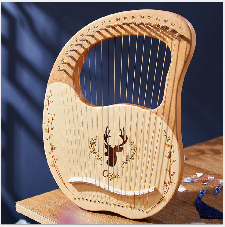 Đàn Lyre 19 dây đàn hạc Lyre Harp CEGAN-M19 Stings Đầy đủ phụ kiện LOẠI 19 DÂY tặng đàn kalimba 17 phím gỗ nguyên khối Mahagony PJLIM72