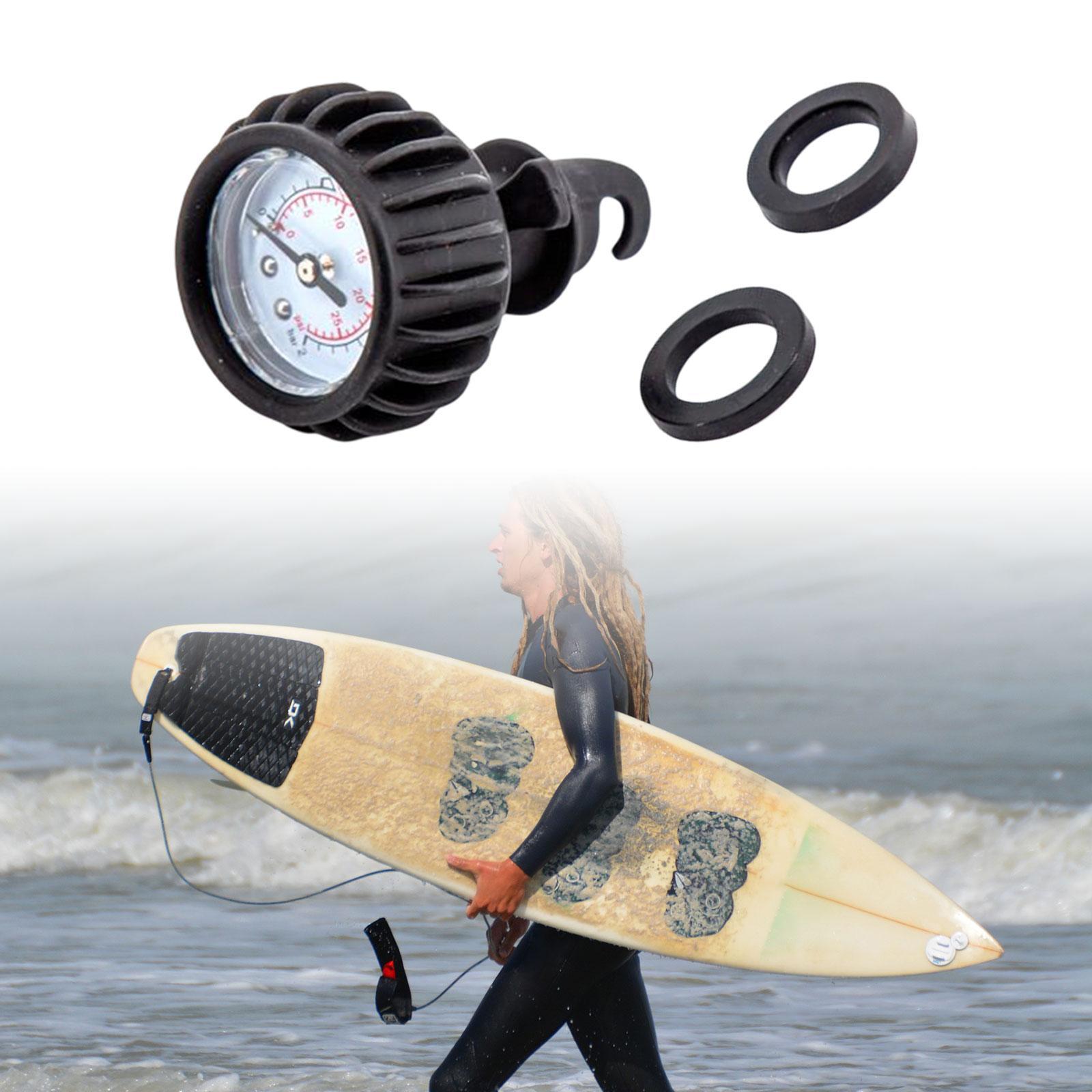 Inflatable Boat Air Pressure Gauge, Kayak , Black Connector for Dinghy Inflatable Boat