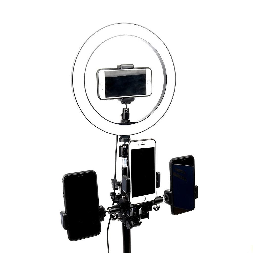 Giá đỡ điện thoại livetream kẹp nhiều máy cùng 1 lúc GĐ8