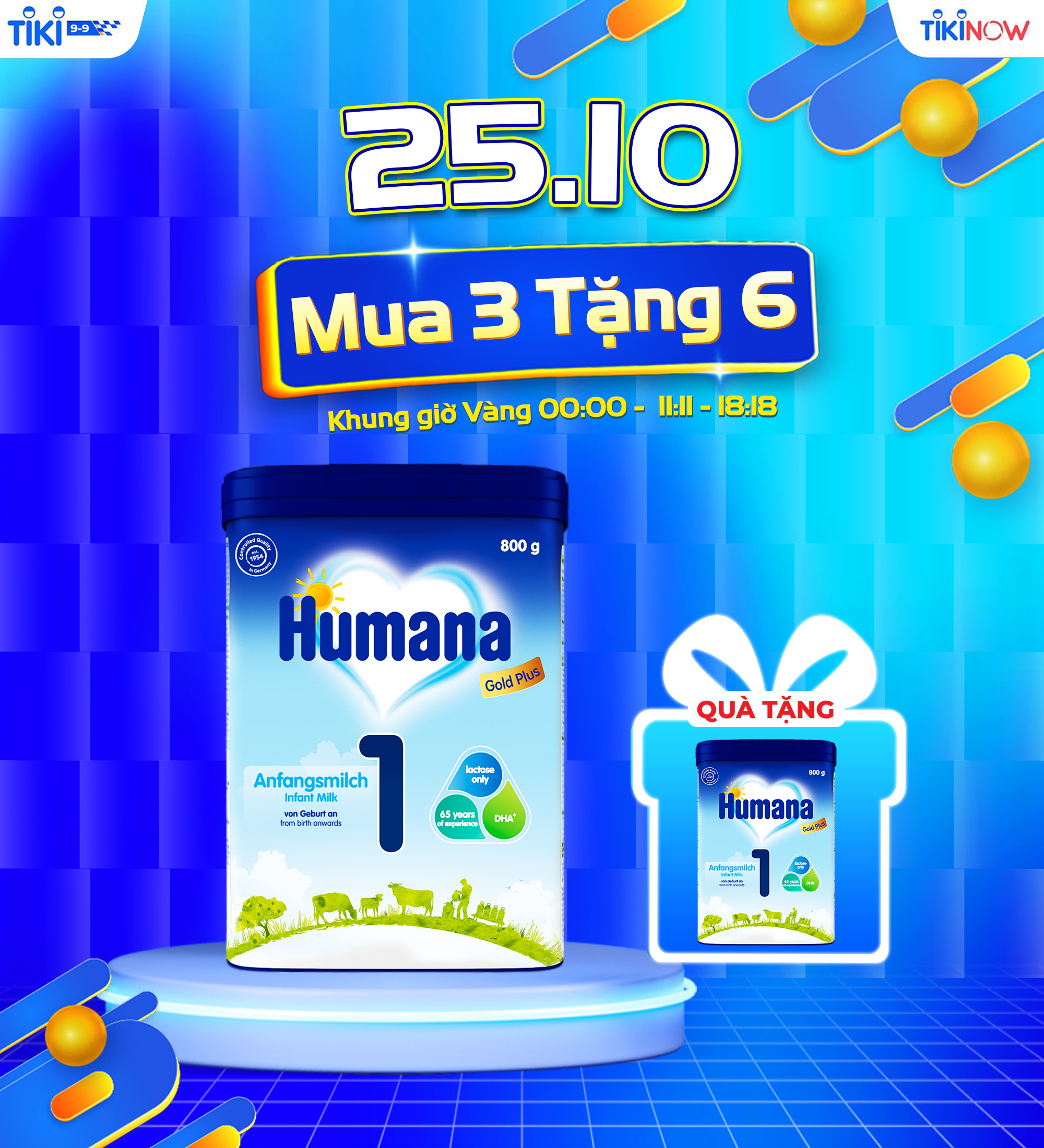 Sữa Bột Công Thức Dành Cho Trẻ Từ 0 Đến 6 Tháng Tuổi Humana Gold Plus 1 800g - Nhập Khẩu Từ Đức - Date 01/03/2024 -