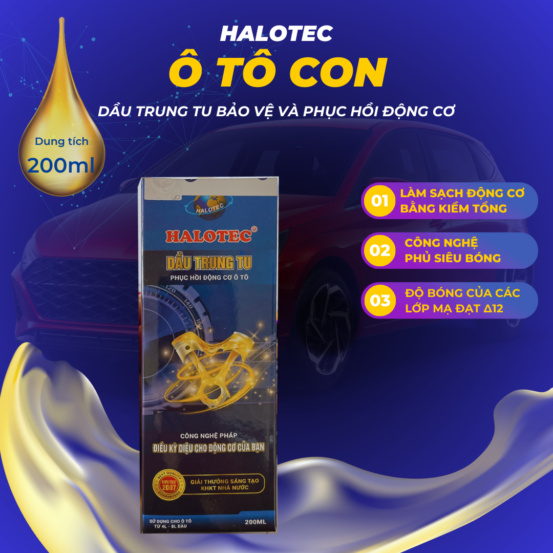 Halotec Dầu Trung Tu Động Cơ, Tặng Lọ Buồng Đốt 50ml