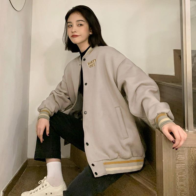 Áo bomber nữ form rộng, áo khoác nữ bóng chày form rộng mặc nhà đi chơi đi học oversize thời trang ulzzang hàn quốc