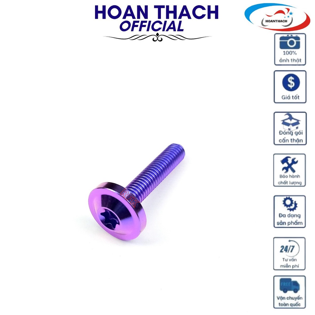 Ốc Gr5 Titan Dù 6L30 Tím dùng cho nhiều dòng xe SP010427