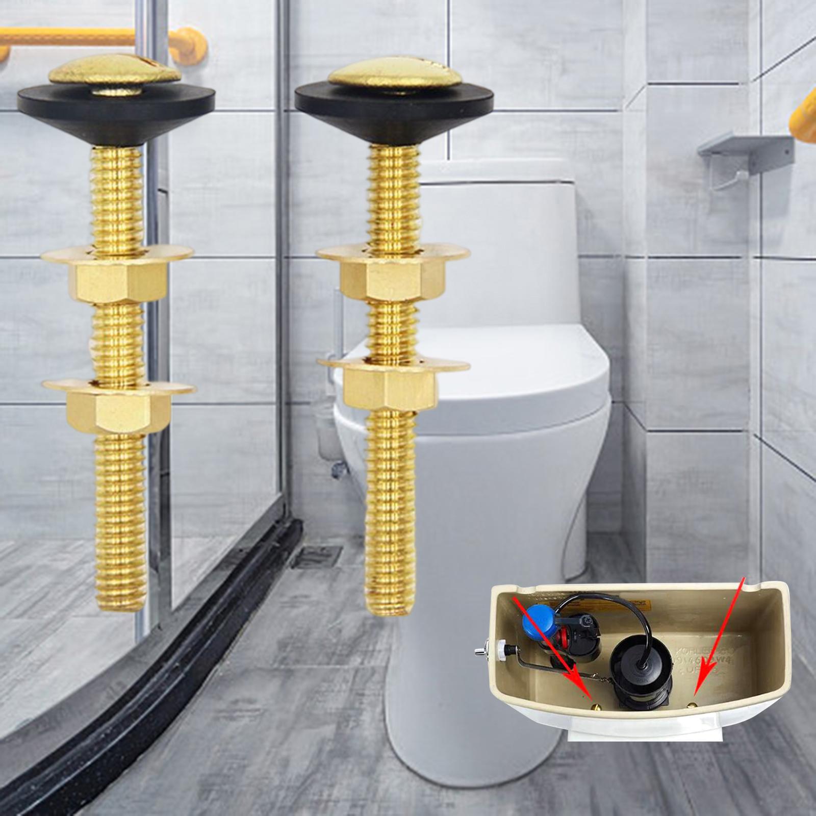 2Pcs Toilet Tank Screws Kit Tightening Fittings Household Nuts Washers