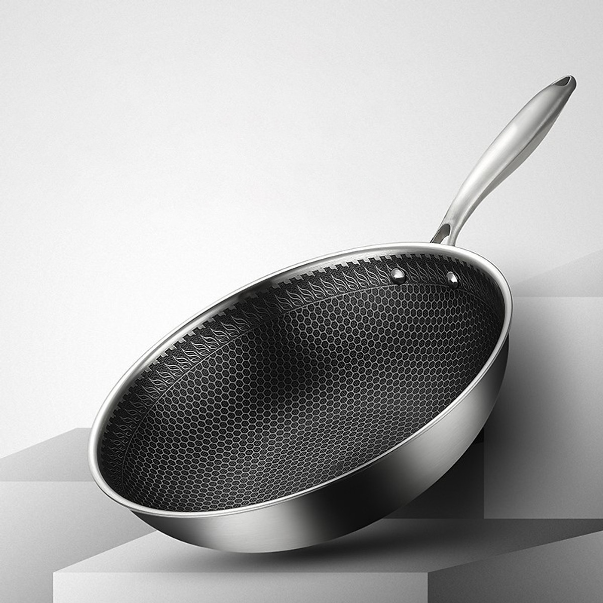 Chảo Chống Dính Inox 304 Cao Cấp - Công Nghệ Blackcube 7 Lớp
