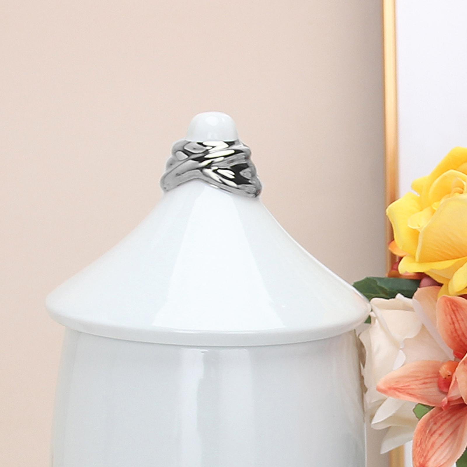 Jar Vase Ginger Jar with Lid Decorative Desk Modern Flower Arrangement Storage Jars Flower Vase for Apartment Living Room Hotel Holidays