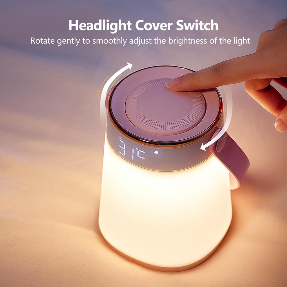 Đèn ngủ led Xiaomi Youpin 3Life hiển thị thời gian/ nhiệt độ/ nhắc nhở cho phòng ngủ của bé