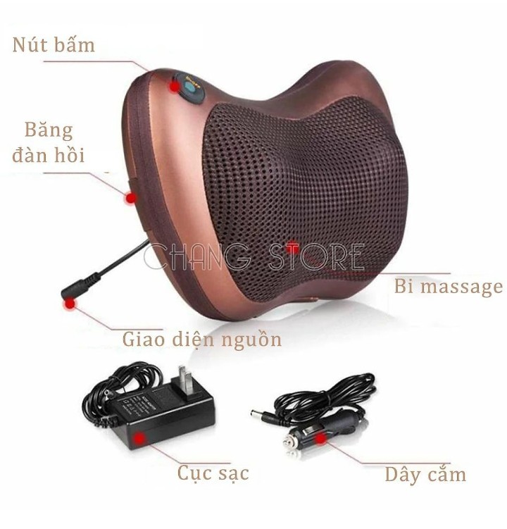 GỐI MASSAGE VAI GÁY 8 BI HỒNG NGOẠI CÔNG NGHỆ NGẬT BẢN CAO CẤP