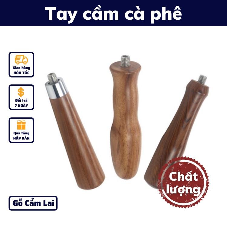 Tay cầm cà phê cán gỗ cẩm lai đẹp mắt 23,5cm mùi hương tự nhiên chống kiến mối đủ size chuyên cho quán bảo hành 1 đổi 1