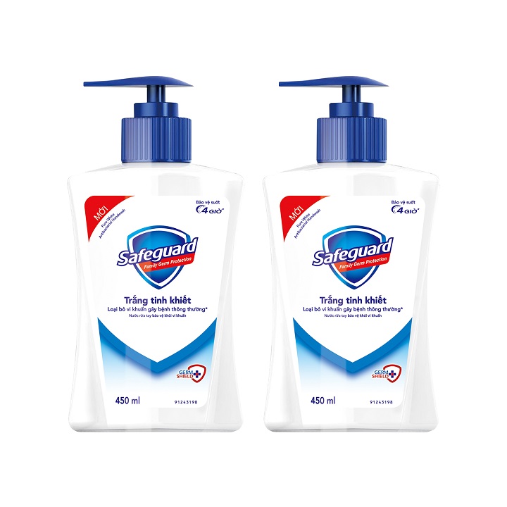 Combo 2 Nước Rửa Tay Safeguard Trắng Tinh Khiết 450ml