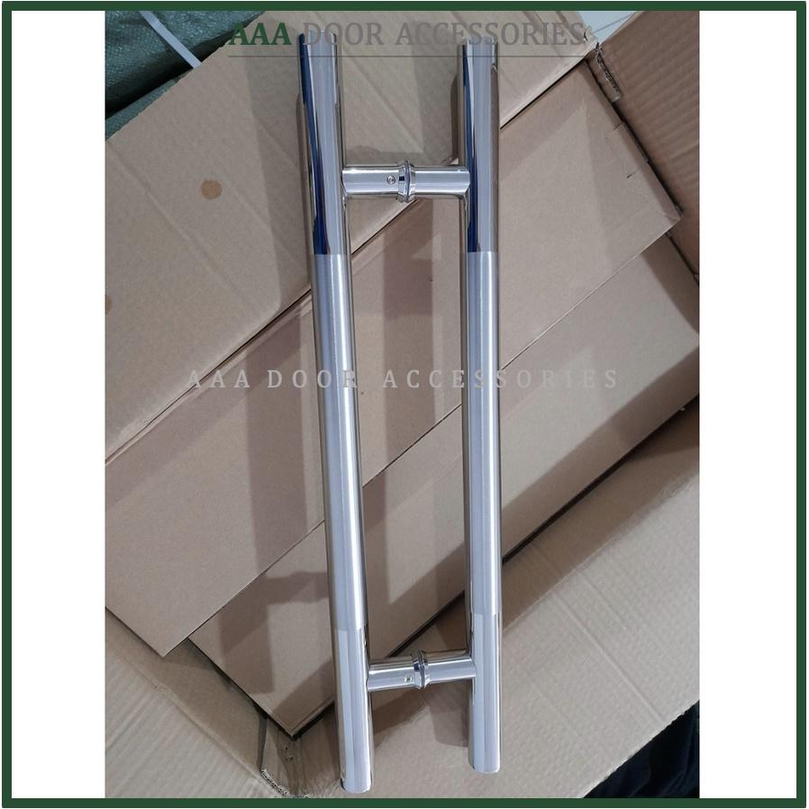 Tay nắm cửa kính cường lực inox xước mờ