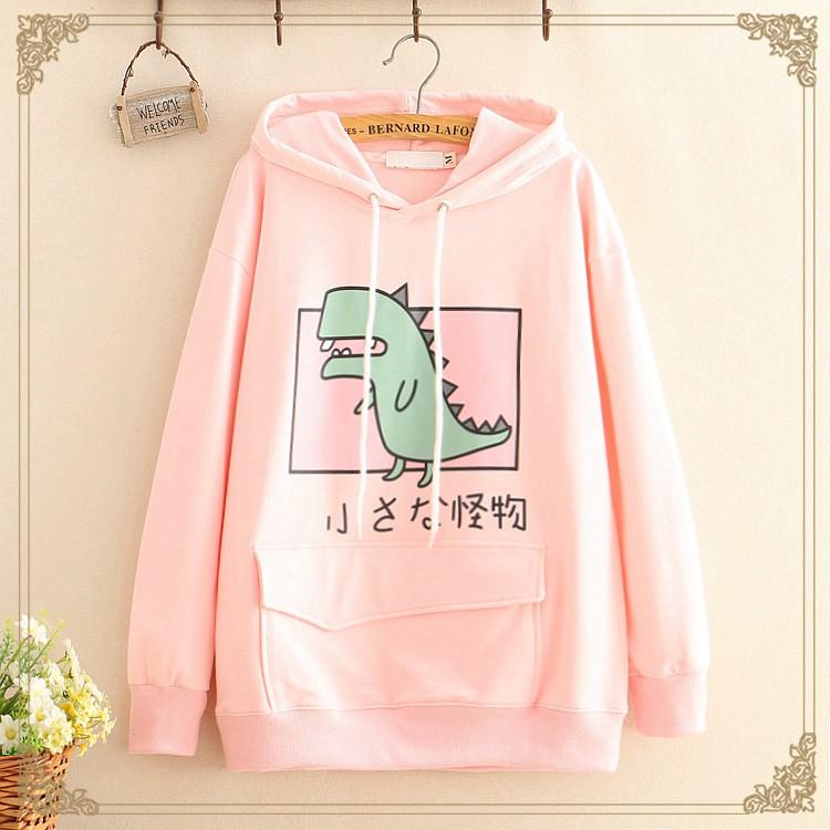 Áo Khoác Hoodie    Áo Khoác Nỉ Hoodie Khủng Long Cute (nhiều màu) mẫu hoodie mới nhất 2020