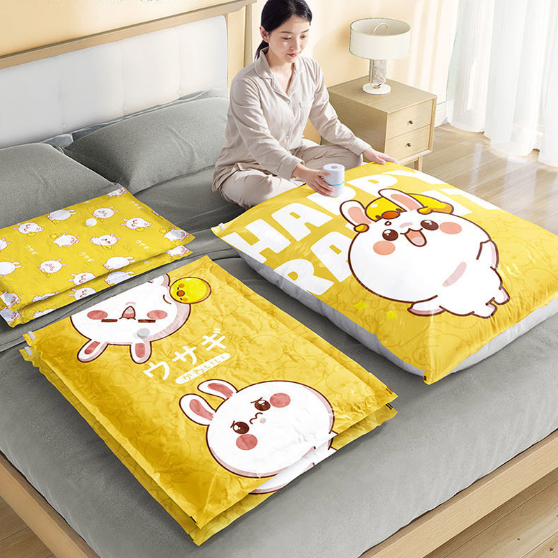 Combo 11 Túi hút chân không đựng chăn, quần áo, ga gối hình chú thỏ