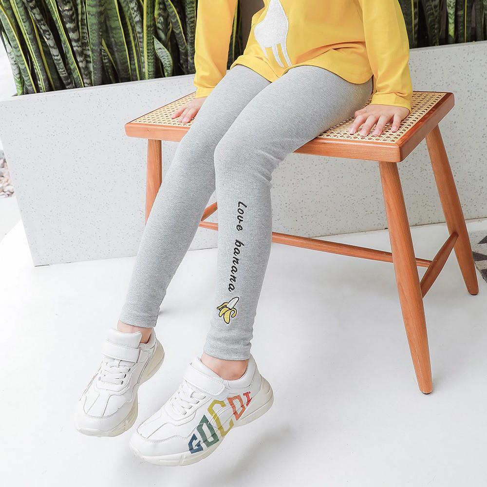 Quần legging thêu hoa quả cho bé gái