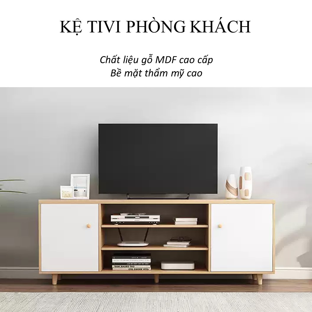 Kệ Tivi Phòng Khách Kết Hợp Bàn Trà Sofa Hiện Đại Phong Cách Bắc Âu GP142