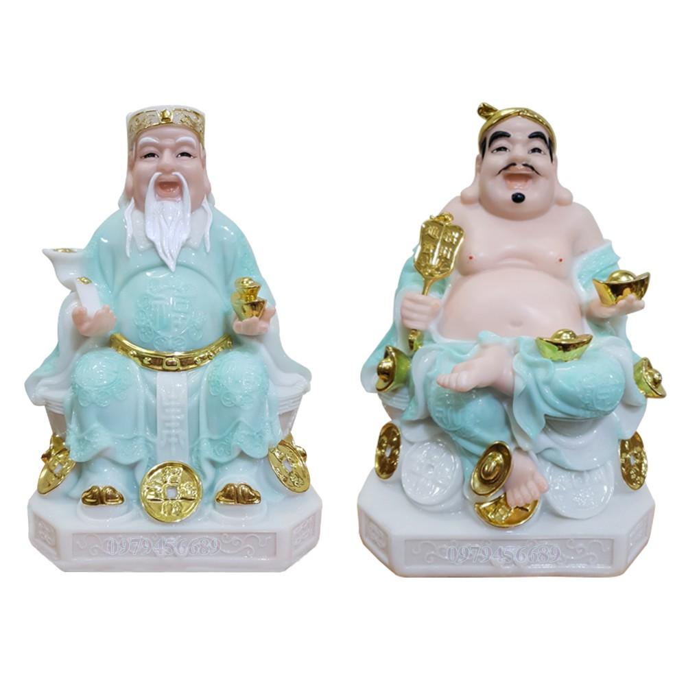 Cặp tượng thần tài ông địa đá cao cấp 12 inch - M2