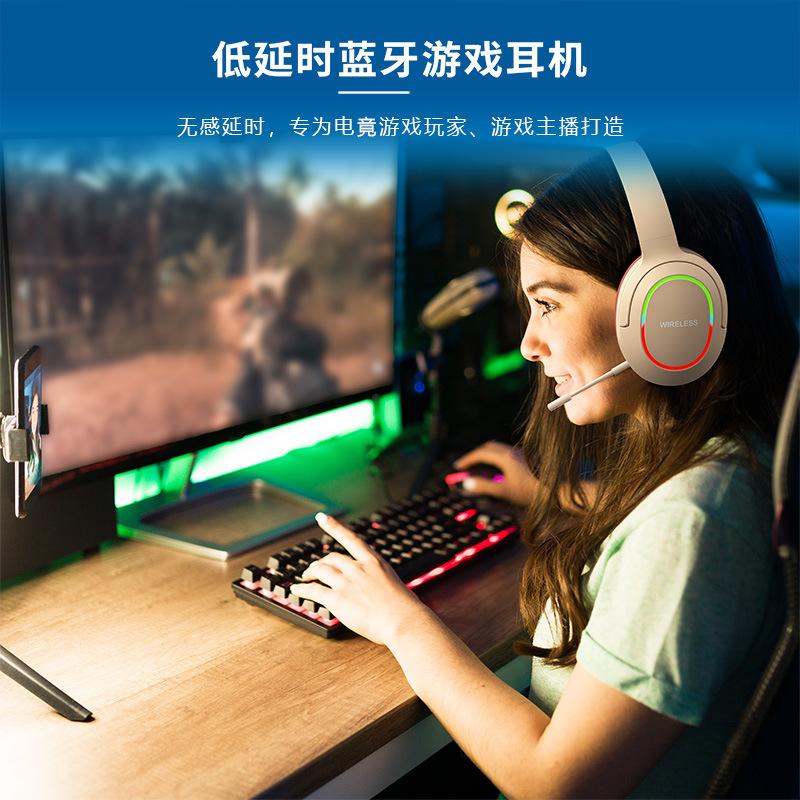 Ưu đãi đặc biệt mới tai nghe bluetooth gắn trên đầu chống ồn loại loa siêu trầm trực tuyến không dây có độ trễ thấp tai nghe trò chơi thể thao điện tử