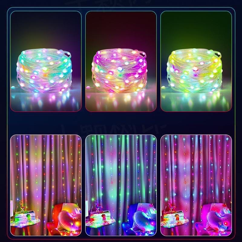 Dây đèn trang trí led đom đóm cắm điện chống nước nhiều màu 10 mét