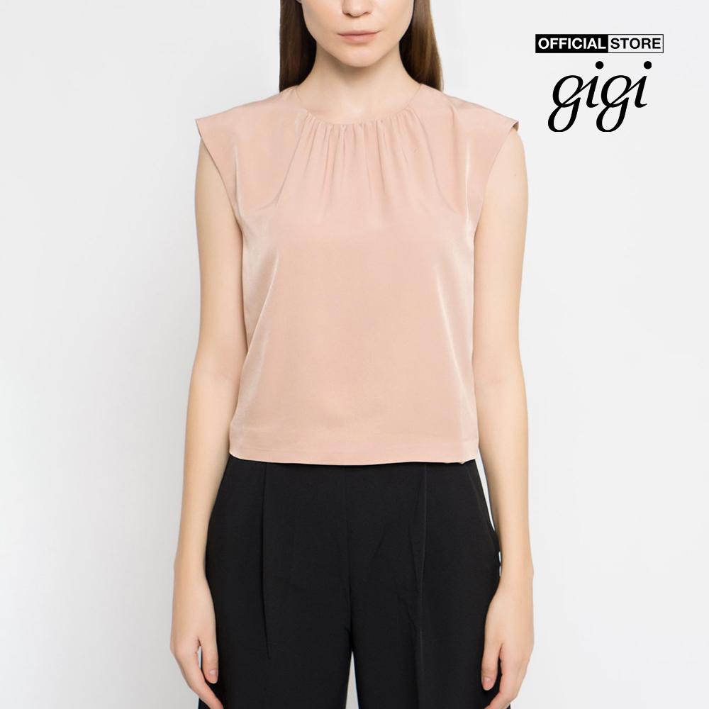 GIGI - Áo kiểu nữ cổ tròn đệm vai thanh lịch G1110B211268