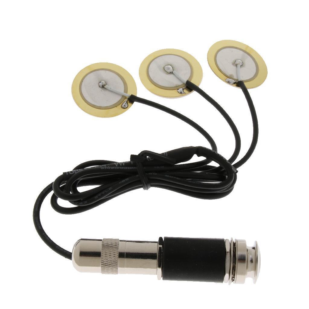 2X Piezo Pickup Transducer Amplifier Pickup for Acoustic Guitar