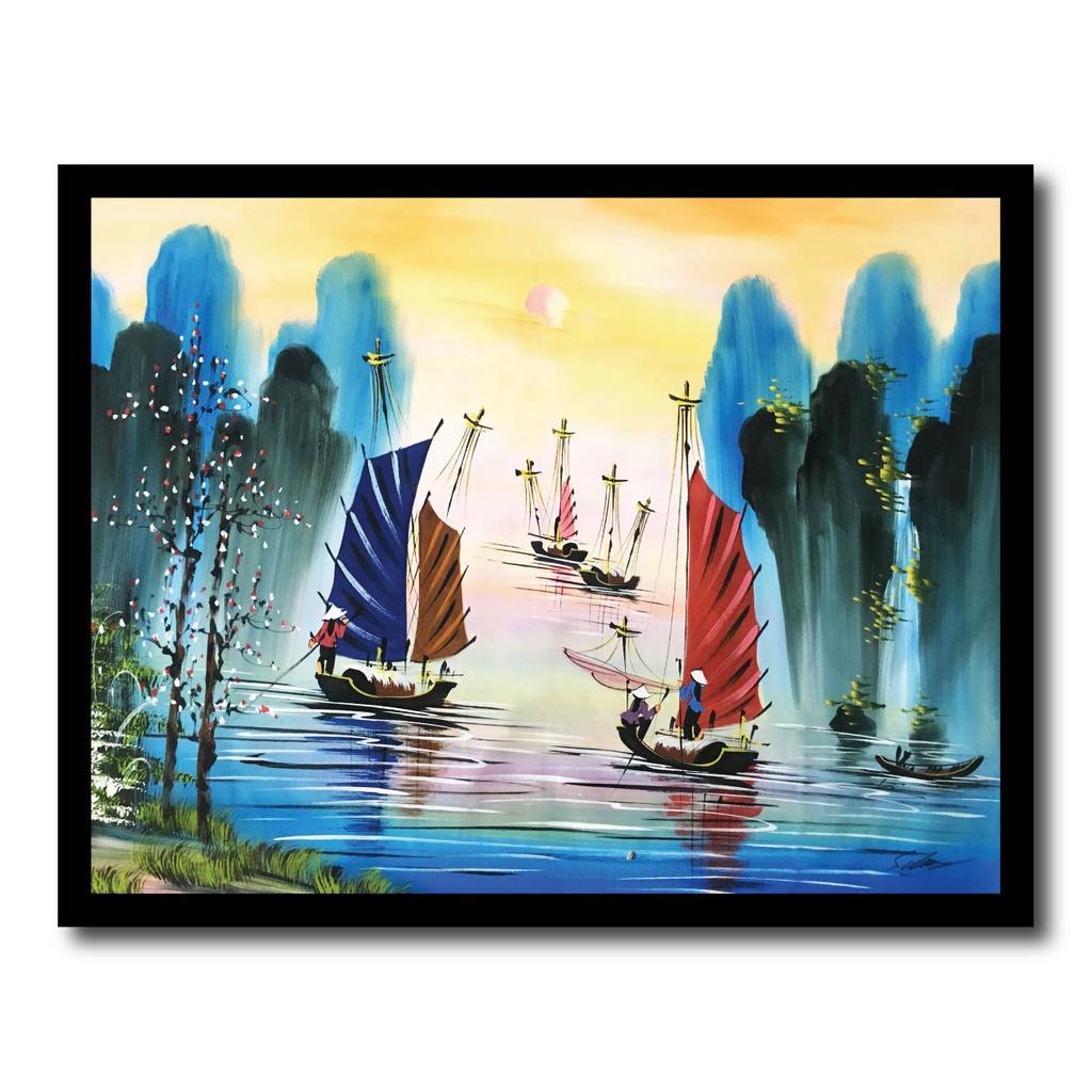 Tranh thư pháp chữ Nhẫn, thuận buồm xuôi gió, tân gia, đồng quê chữ Hạnh Phúc treo tường