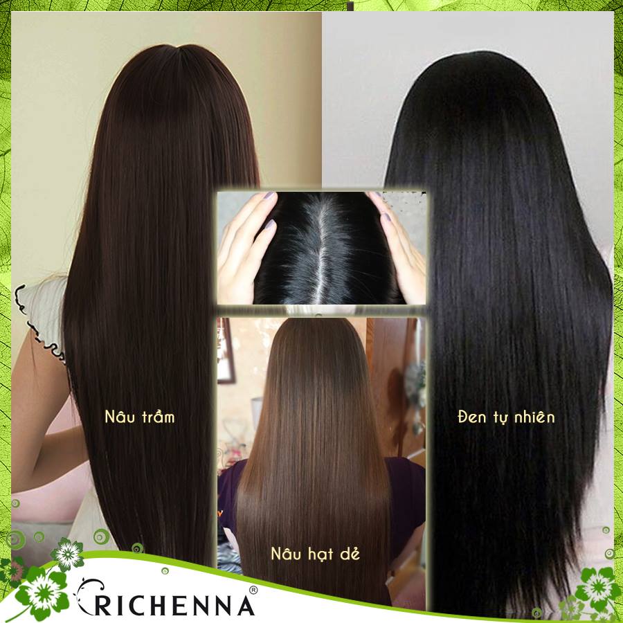 Thuốc Nhuộm Tóc Phủ Bạc Dạng Gội Richenna - Richenna EZ Speedy Hair Color (số 6)