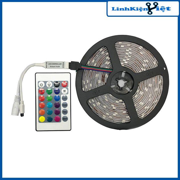 Bộ led dây đổi màu có điều khiển RGB 5050 kèm nguồn