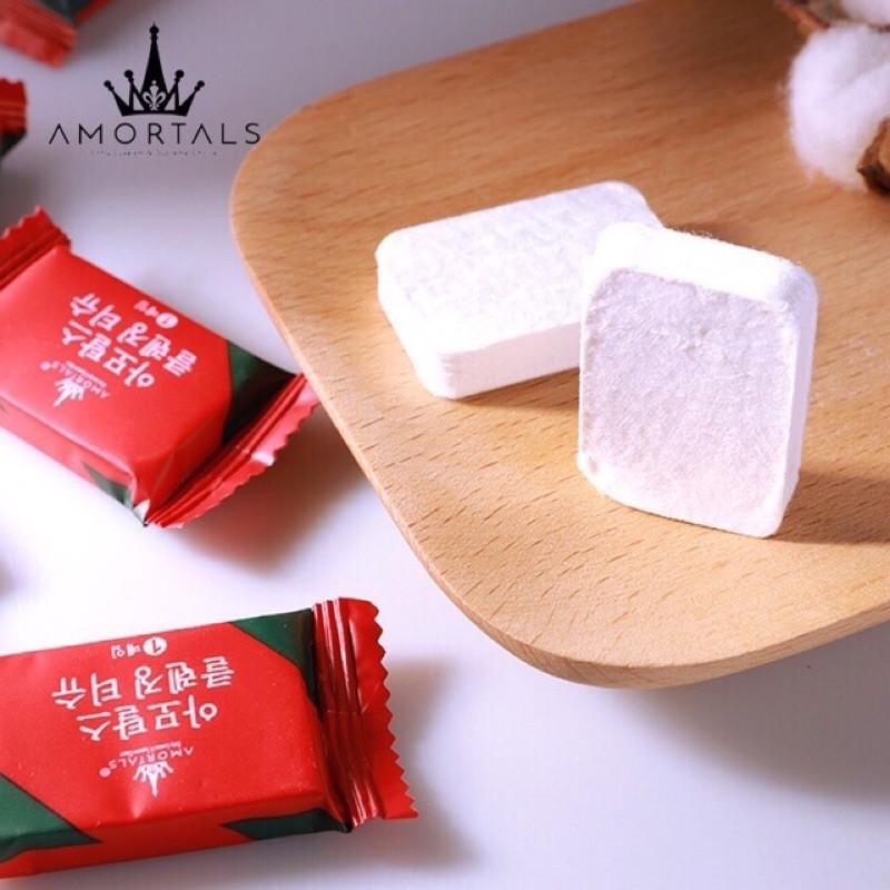 GÓI 20 VIÊN KHĂN GIẤY NÉN HÀN QUỐC DẠNG VIÊN KẸO GÓI ĐỎ