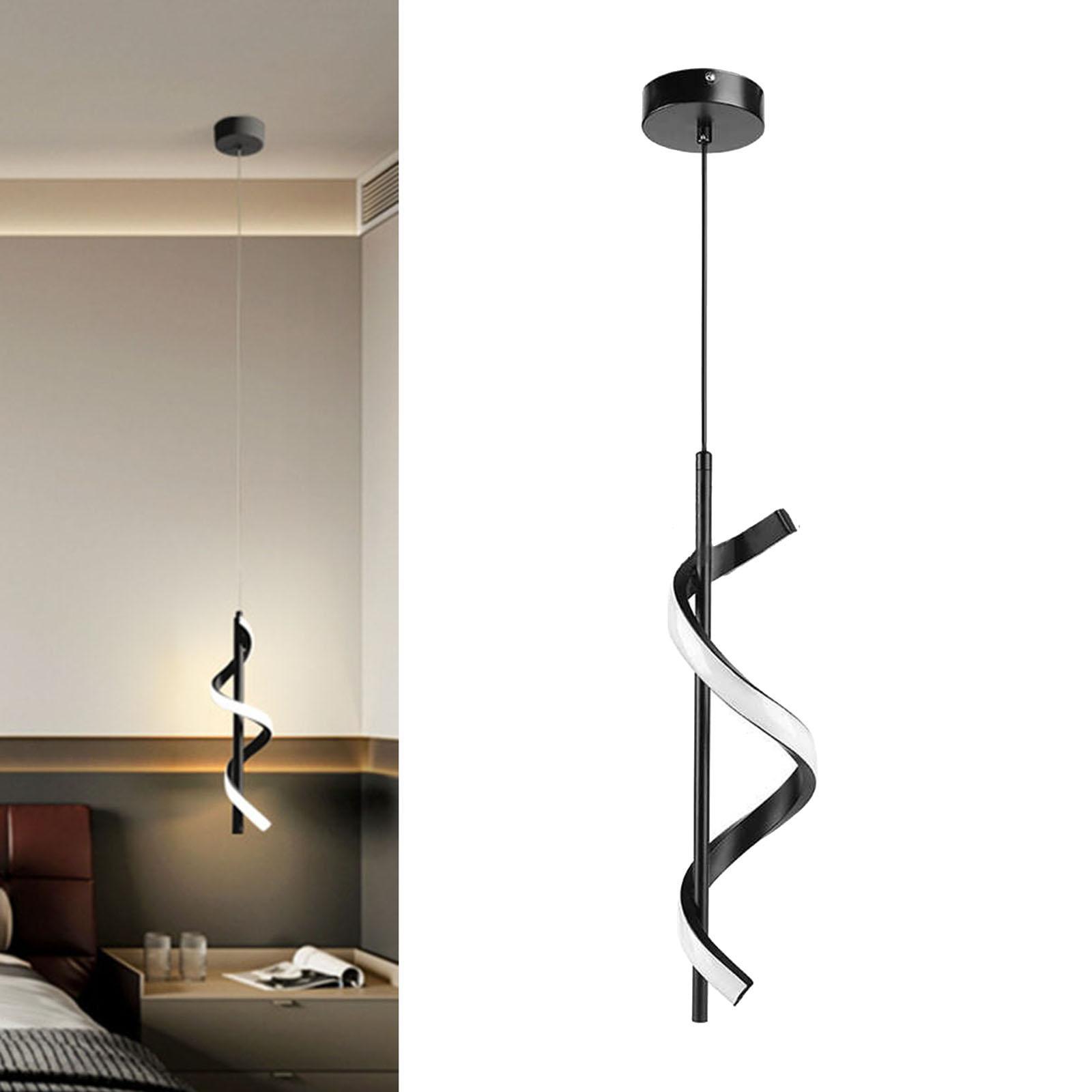 LED Pendant Light Hanging Lamp Modern Decor Lighting Adjustable Chandelier Spiral Ceiling Light Fixture for Club Loft Entryway Porch Hallway