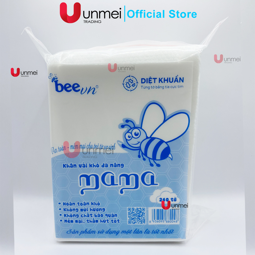 Combo 10 bịch khăn vải khô đa năng Mama (bịch 240 tờ)