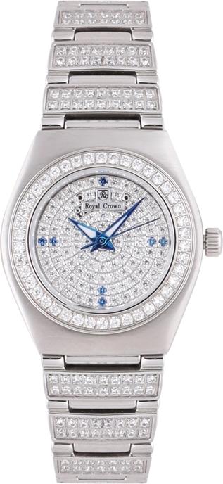 Đồng hồ nữ chính hãng Royal Crown 6416L dây thép mặt full đá
