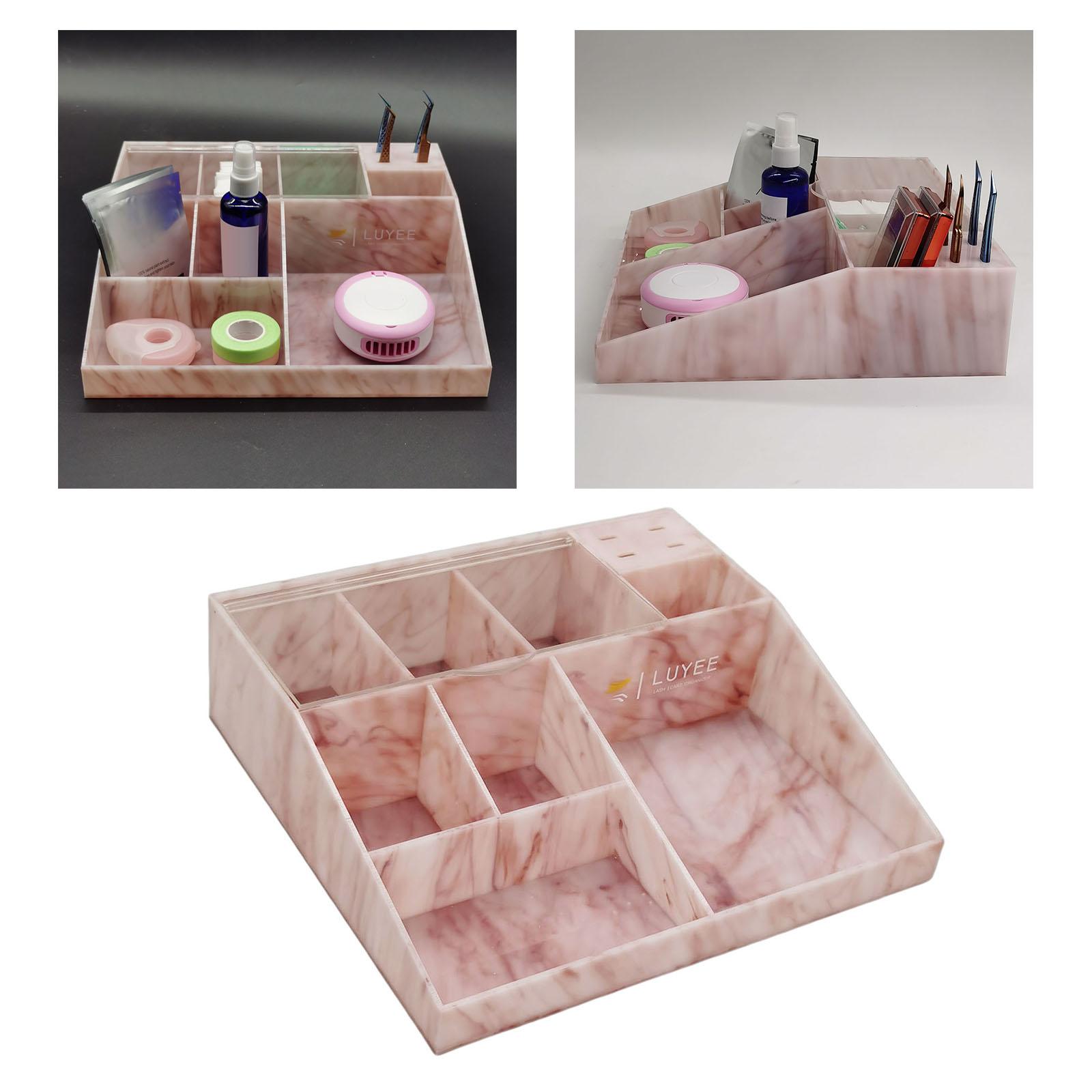 Eyelash Grafting Tool Display Stand Rack Storage Case Organizer Pink