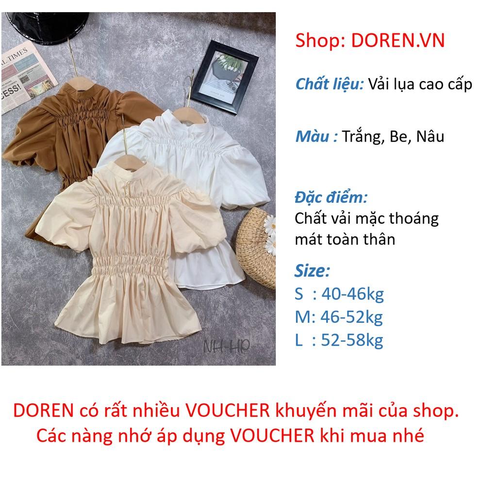 Áo bo chun tay bồng thời trang sành điệu DOREN DRA009