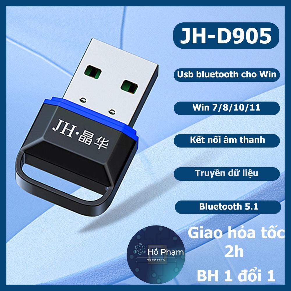 Usb bluetooth 5.0/ 5.1 cho máy tính kết nối âm thanh, dữ liệu - JH D900/ D905