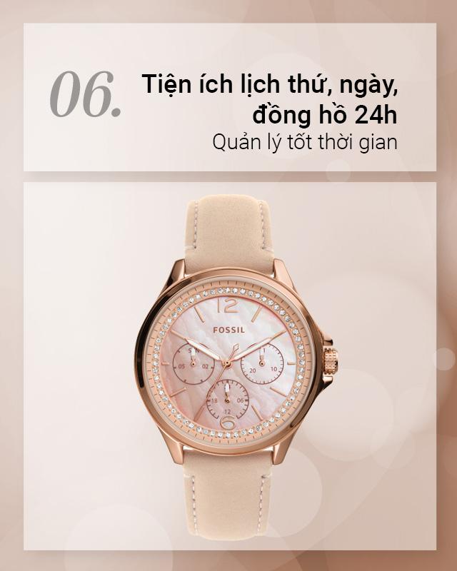 Đồng hồ nữ Fossil ES4785 có nhiều tiện ích đi kèm