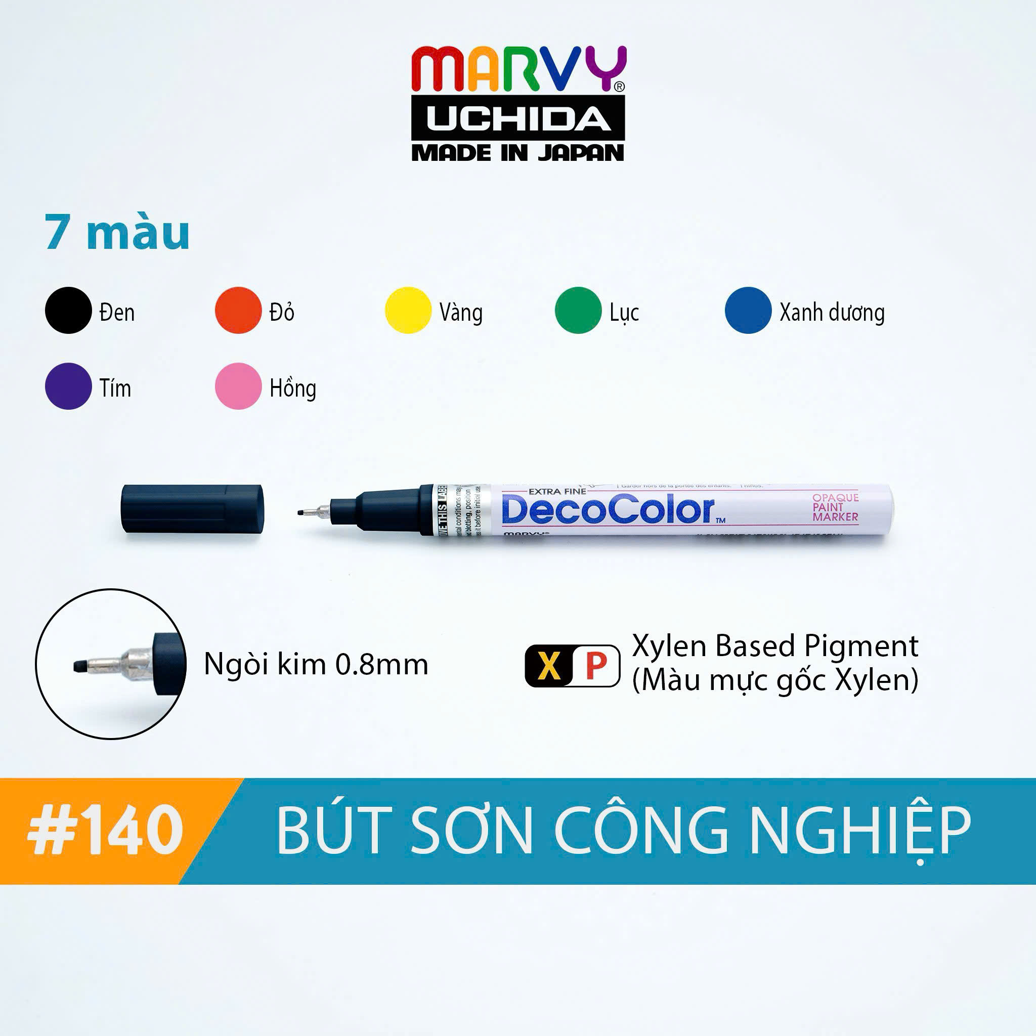 BÚT SƠN CÔNG NGHIỆP MARVY UCHIDA 120/130/140 NGÒI KIM 0.8mm