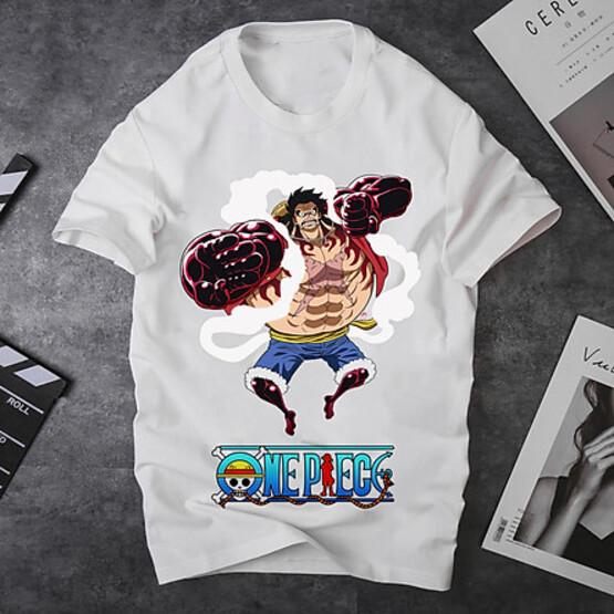 Áo thun Nam Nữ Không cổ ONEPIECE NĂNG LỰC LUFFY MSOP-20 mẫu mới cực đẹp, có size bé cho trẻ em / áo thun Anime Manga Unisex Nam Nữ, áo phông thiết kế cổ tròn basic cộc tay thoáng mát
